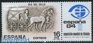 Stamp Day, Espana 84 1v+tab