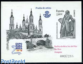 Expo Zaragoza s/s imperforated (not valid for post