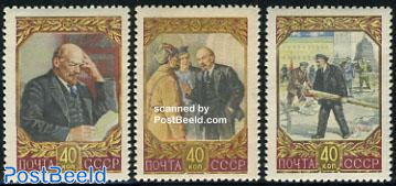Lenin 87th birth anniversary 3v
