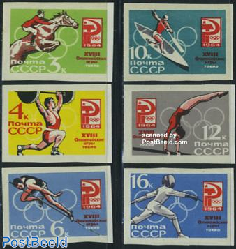 Olympic Games Tokio 6v imperforated
