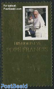 Pope Francis 1v, gold