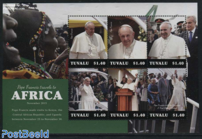 Pope Francis in Africa 6v m/s