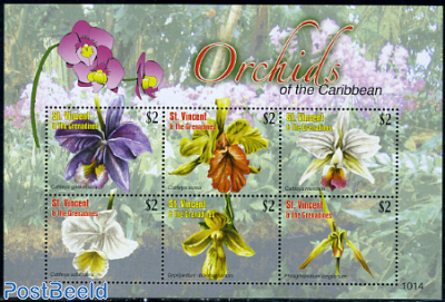 Orchids of the Caribbean 6v m/s