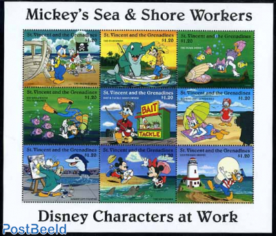 Disney ships & harbours 9v m/s