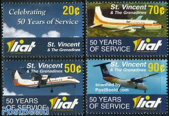 50th anniv. LIAT airlines 4v