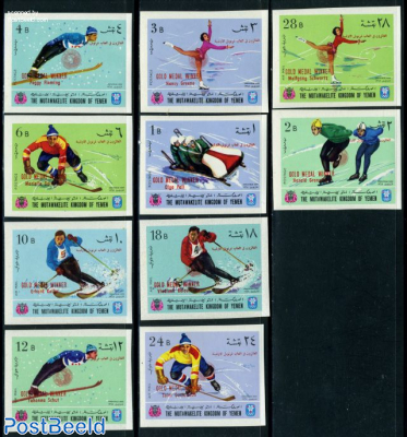 Olympic winter winners 10v imperforated